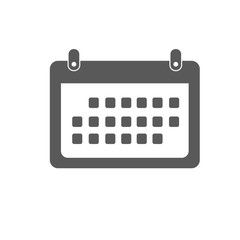 Calendar Icon vector isolated on white background.