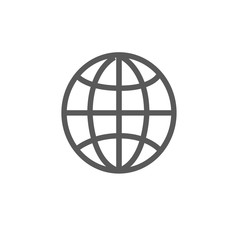 Globe icon vector isolated on white background for your design, website, logo, application, UI