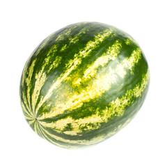 Ripe watermelon striped isolated on a white background