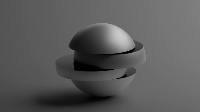 Abstract 3d render of a sphere, modern animation, motion background design, 4k seamless looped video