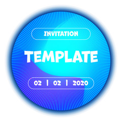 Invitation colorful background 2020 meet up kid sport gradient frame template mockup