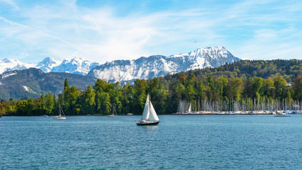 Naklejka premium View on Lucerne lake