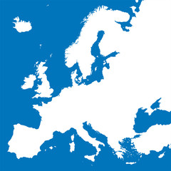Europe map vector illustration