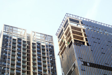 Fototapeta na wymiar Newly completed residential buildings