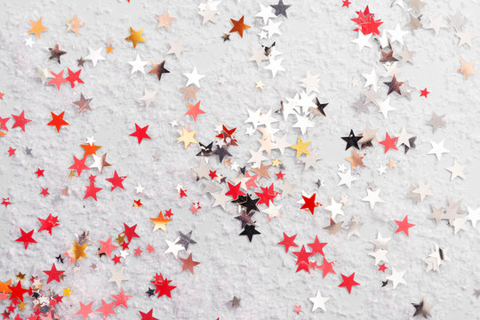 Glitter stars, abstract christmas background texture