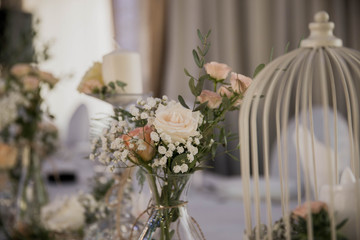 beautiful wedding table flower decoration