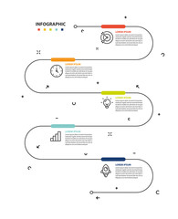 set of timeline infographic 5 step icons - obrazy, fototapety, plakaty