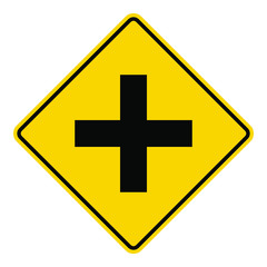 Obraz premium Traffic road signs yellow black diamond label