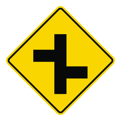 Fototapeta premium Traffic road signs yellow black diamond label