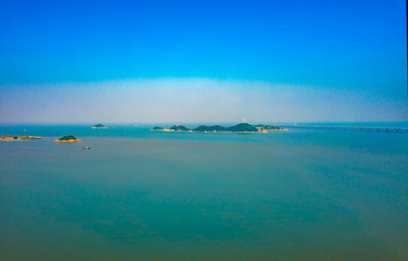 Fototapeta na wymiar Panoramic view of Jiuzhou Island in Zhuhai, Guangdong Province