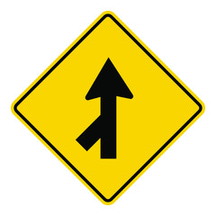 Traffic road signs yellow black diamond label