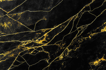 Black and gold marble texture design for cover book or brochure, poster, wallpaper background or realistic business and design artwork.