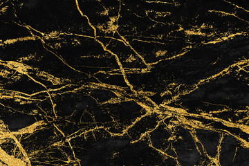 Panele Szklane  Black and gold marble texture design for cover book or brochure, poster, wallpaper background or realistic business and design artwork.