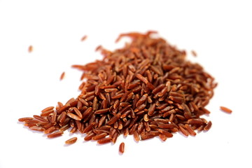Unpolished brown rice. Natural grain. Long Grain Rice Useful product. Dietary food. Wild rice.