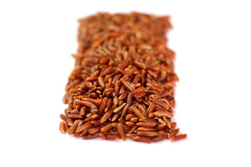 Unpolished brown rice. Natural grain. Long Grain Rice Useful product. Dietary food. Wild rice.