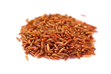 Unpolished brown rice. Natural grain. Long Grain Rice Useful product. Dietary food. Wild rice.