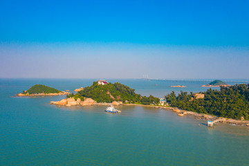 Panoramic view of Jiuzhou Island in Zhuhai, Guangdong Province