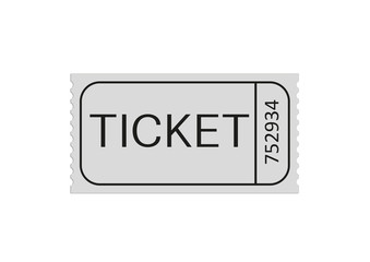 Illustration of cinema ticket on white background