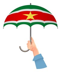 Suriname flag umbrella