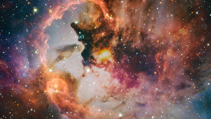 Futuristic abstract space background. Night sky with stars and nebula. High quality space...