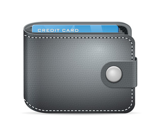 Wallet with credit card