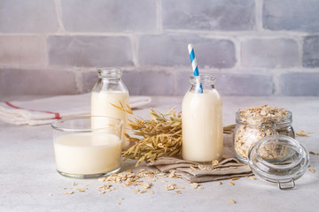 Homemade vegan oat milk