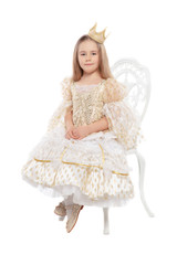 Little charming blonde girl in a princess costume © Sergey Sukhorukov