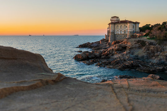 Castello del boccale al tramonto, Livorno, Toscana