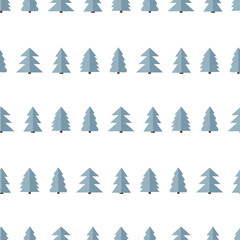 Obraz premium Seamless christmas tree pattern. Background merry christmas textiles, fabrics, cotton fabric, covers, wallpaper, print, gift wrapping, postcard, scrapbooking. Raster copy.