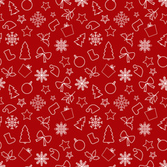 Seamless Christmas pattern. Background snowflake for textiles, fabrics, cotton fabric, covers, wallpaper, print, gift wrapping, postcard, scrapbooking. Raster copy.