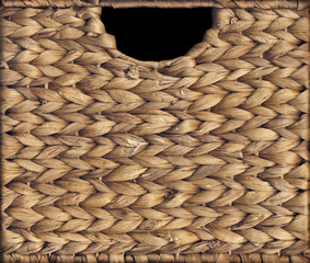 Plaited Laundry Basket Rustic Grunge Texture Detail