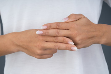 Woman Using Sign Language To Communicate