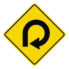 Traffic road signs yellow black diamond label