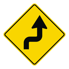 Traffic road signs yellow black diamond label