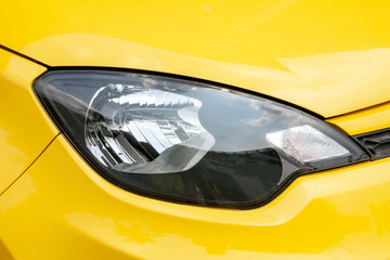 Car headlights, modern design technology.