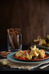 Cauliflower Fried Vegetarian Diet Dish