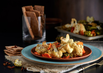 Cauliflower Fried Vegetarian Diet Dish