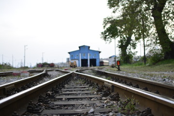 Fototapeta na wymiar train on the railway