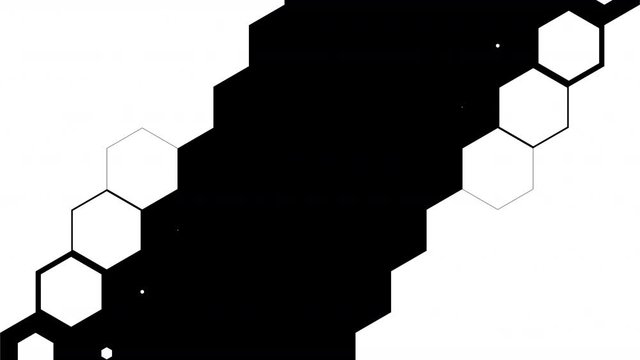 Isometric blue cubes pattern diagonal transition. Including luma matte.