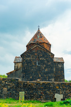 sight of Armenia view of the Sevanavank monastery on a summer day