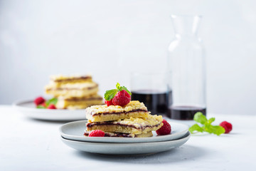 Homemade shortcrust pastry cake