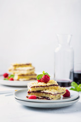 Homemade shortcrust pastry cake