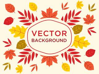 Leaf autumn with space in center for text