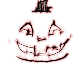 scary and terrible stylized halloween pumpkin