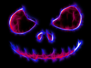 scary and terrible stylized halloween pumpkin