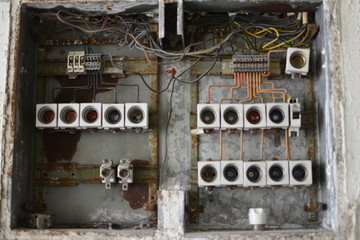 old electrical panel
