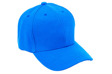 hat blue cap with a visor on a white background is insulated