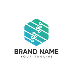 Technology Logo Design Template Full Color For Company