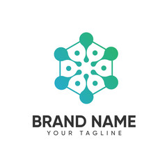 Technology Logo Design Template Full Color For Company