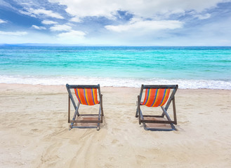 sun chair on beach